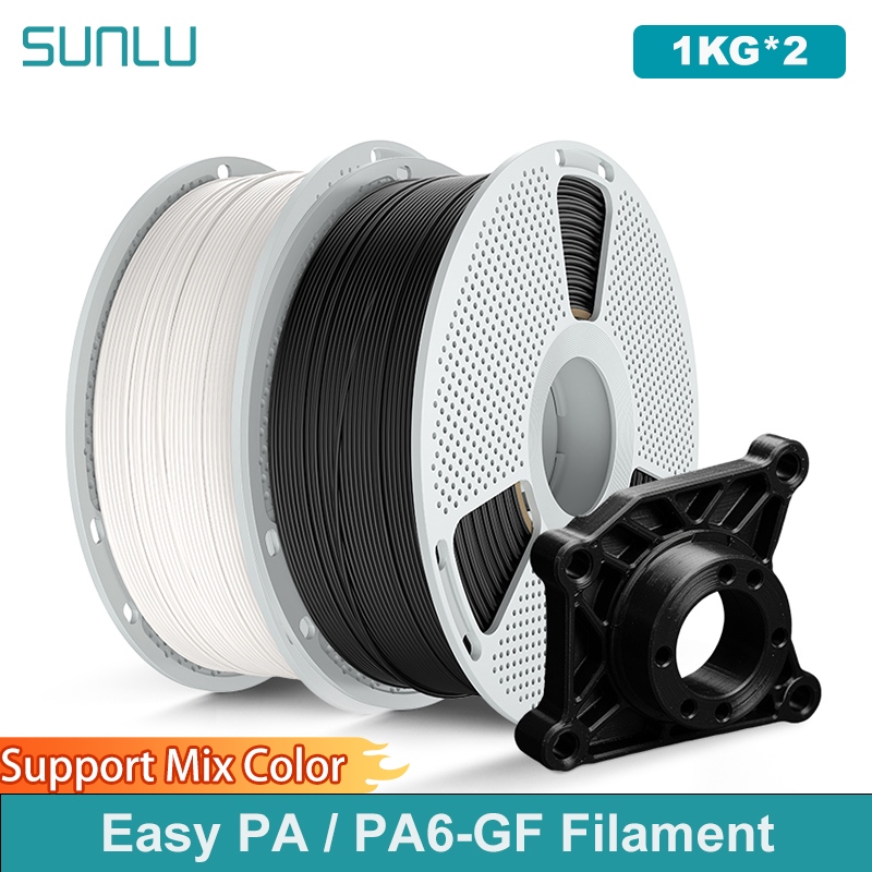 3D Printing Nylon - Filamento SUNLU de nailon/PA6-GF fácil de